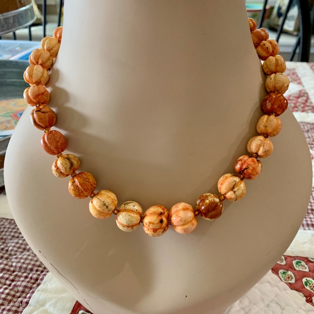 Fall Pumpkin Necklace. - image 1